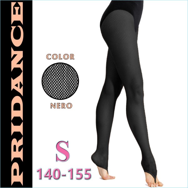 Netzstrumpfhose Pridance mit einem Ring Nero Gr. S (140-155) Art. 846-BS