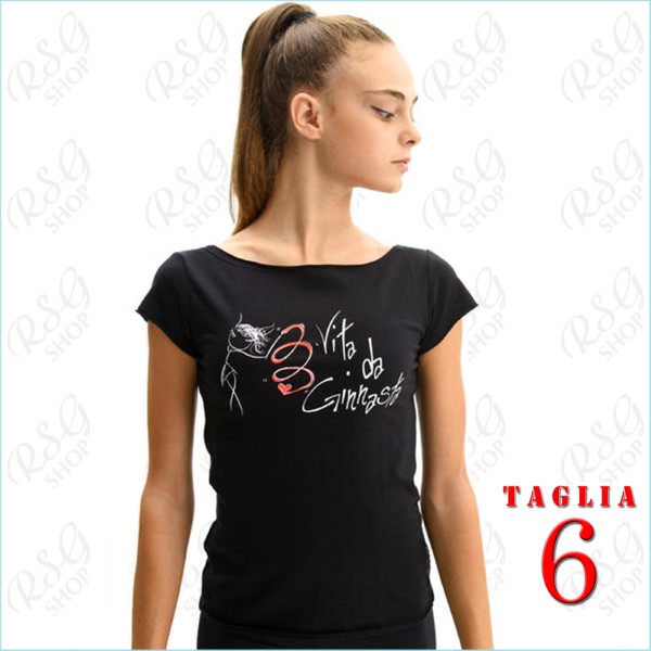 T-Shirt Pastorelli Vita da Ginnasta, Ribbon Gr. 6 col. Black 04616