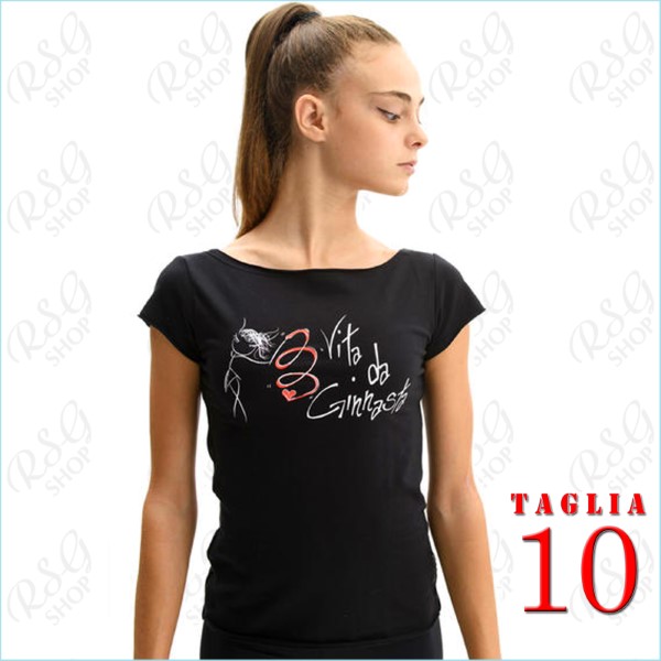T-Shirt Pastorelli Vita da Ginnasta, Ribbon Gr. 10 col. Black 04618