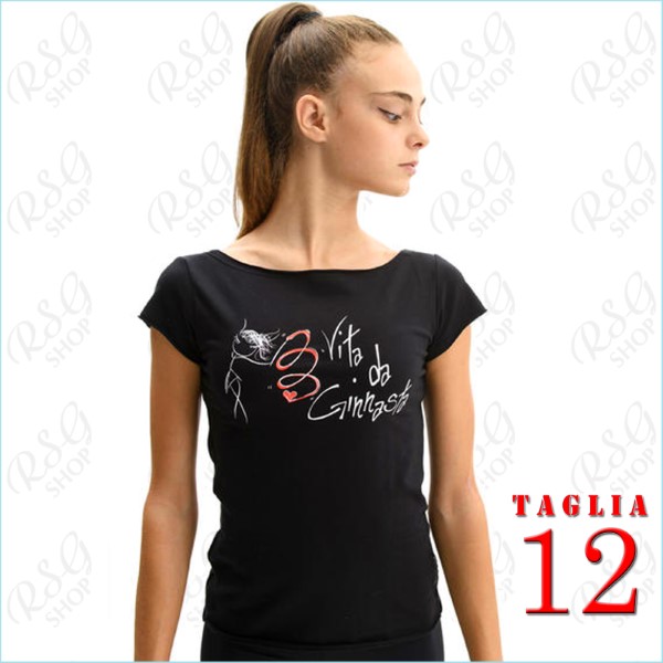 T-Shirt Pastorelli Vita da Ginnasta, Ribbon Gr. 12 col. Black 04619
