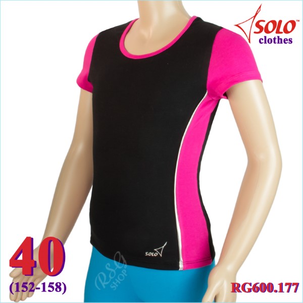 T-Shirt Solo s. 40 (152-158) col. Black-Fuchsia RG600.177-40