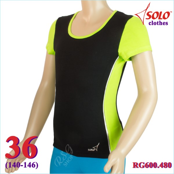 T-Shirt Solo s. 36 (140-146) col. Black-Lime RG600.480-36