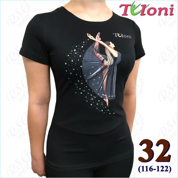T-Shirt Tuloni mod. Ballet Gr. 32 (116-122) col. Black Art. TSH01-B32