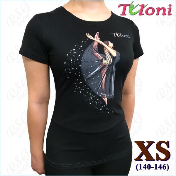T-Shirt Tuloni mod. Ballet Gr. XS (140-146) col. Black Art. TSH01-BXS