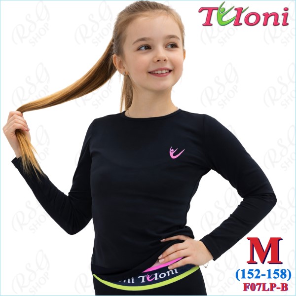 Футболка Tuloni mod. F07L Logo s. M (152-158) col. Black F07LP-BM