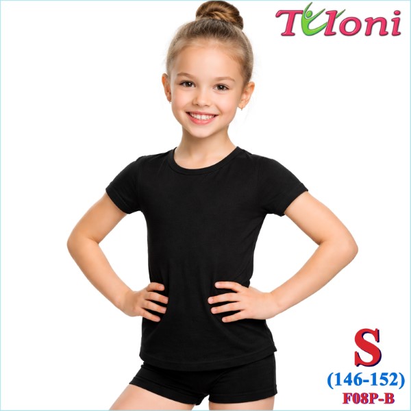 T-Shirt Tuloni mod. F-08 Gr. S (146-152) col. Black Art. F08P-BS
