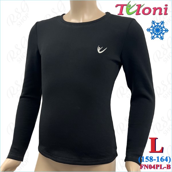Langärmliges Shirt Tuloni FN-04 Logo Gr. L (158-164) col. Black FN04PL-BL