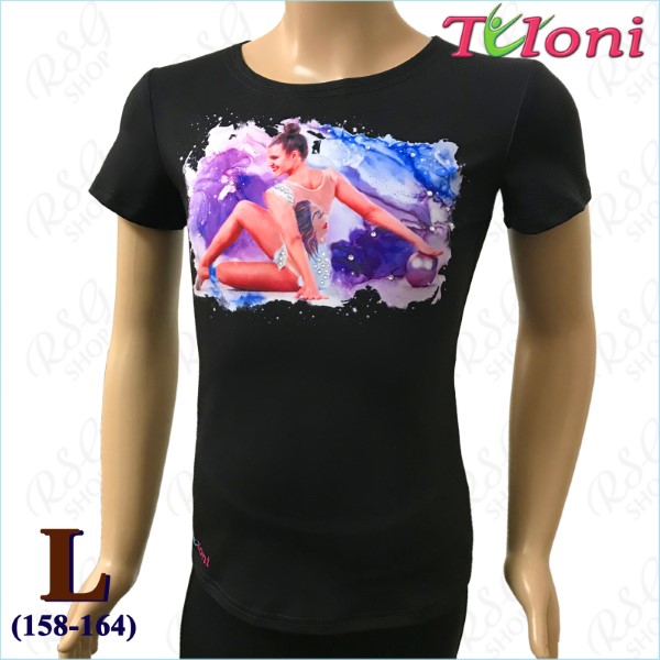 T-Shirt Tuloni mod. Nastya Gr. L (158-164) col. Black Art. TSH06-BL