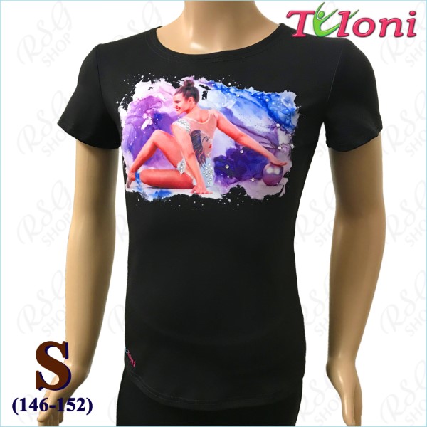 T-Shirt Tuloni mod. Nastya Gr. S (146-152) col. Black Art. TSH06-BS
