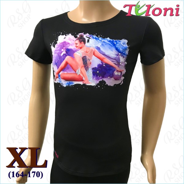 T-Shirt Tuloni mod. Nastya Gr. XL (164-170) col. Black Art. TSH06-BXL