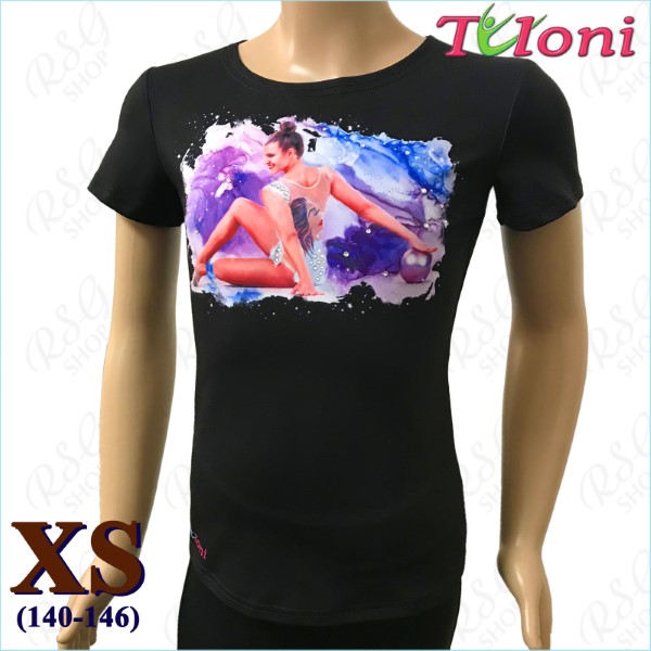 T-Shirt Tuloni mod. Nastya Gr. XS (140-146) col. Black Art. TSH06-BXS