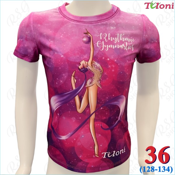 T-Shirt Tuloni mod. Ponytail Ball col. Purple s. 36 (128-134) TSH07-PP36