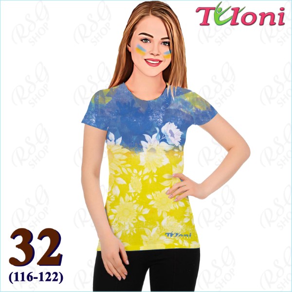 T-Shirt Tuloni mod. UA Des. 1 Gr. 32 col. Blue-Yellow Art. TSH02-UA01-32