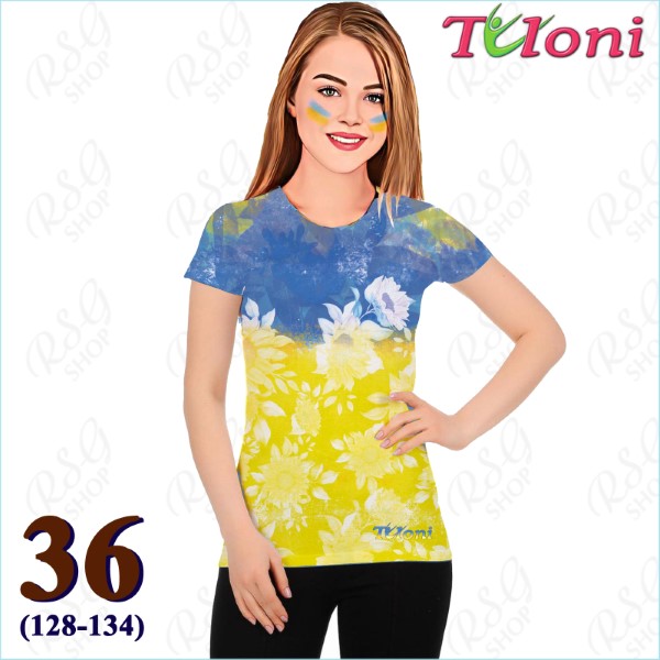 T-Shirt Tuloni mod. UA Des. 1 Gr. 36 col. Blue-Yellow Art. TSH02-UA01-36