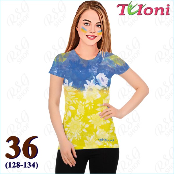 Футболка Tuloni mod. UA Des. 1 s. 36 col. Blue-Yellow Art. TSH02-UA01-36