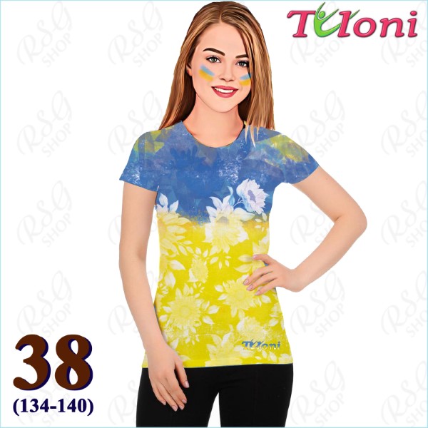 T-Shirt Tuloni mod. UA Des. 1 s. 38 col. Blue-Yellow Art. TSH02-UA01-38