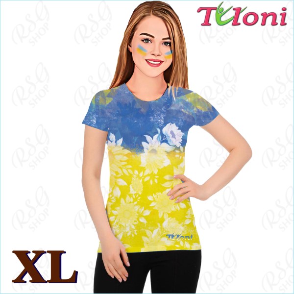 T-Shirt Tuloni mod. UA Des. 1 Gr. XL col. Blue-Yellow Art. TSH02-UA01-XL