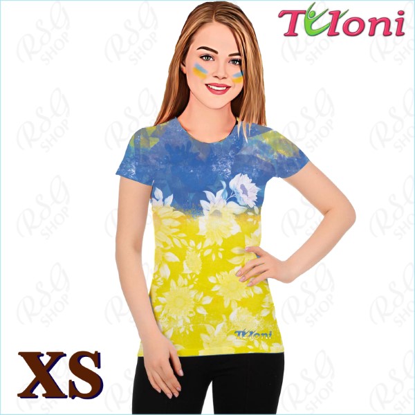T-Shirt Tuloni mod. UA Des. 1 s. XS col. Blue-Yellow Art. TSH02-UA01-XS