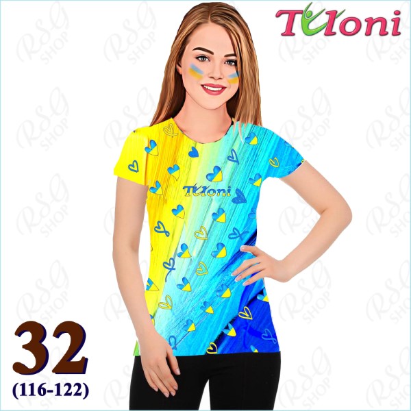 T-Shirt Tuloni mod. UA Des. 2 Gr. 32 col. Blue-Yellow Art. TSH02-UA02-32