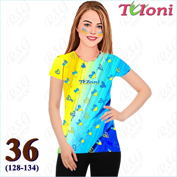 T-Shirt Tuloni mod. UA Des. 2 Gr. 36 col. Blue-Yellow Art. TSH02-UA02-36