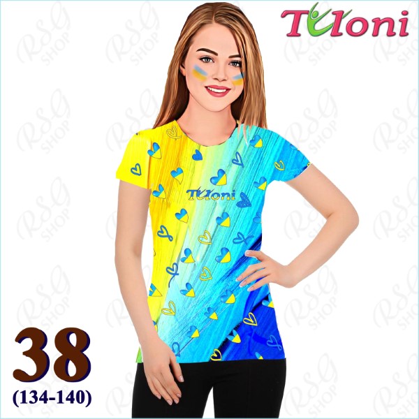 T-Shirt Tuloni mod. UA Des. 2 s. 38 col. Blue-Yellow Art. TSH02-UA02-38