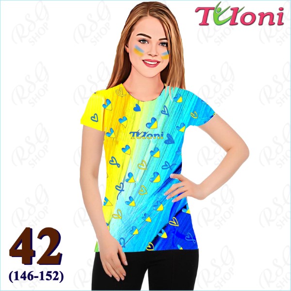 T-Shirt Tuloni mod. UA Des. 2 Gr. 42 col. Blue-Yellow Art. TSH02-UA02-42