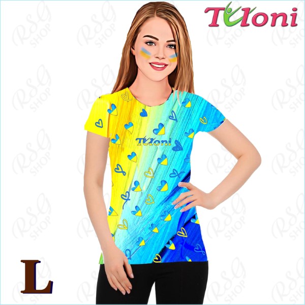 T-Shirt Tuloni mod. UA Des. 2 Gr. L col. Blue-Yellow Art. TSH02-UA02-L
