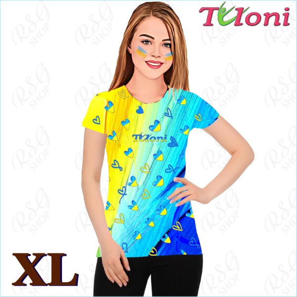 T-Shirt Tuloni mod. UA Des. 2 Gr. XL col. Blue-Yellow Art. TSH02-UA02-XL