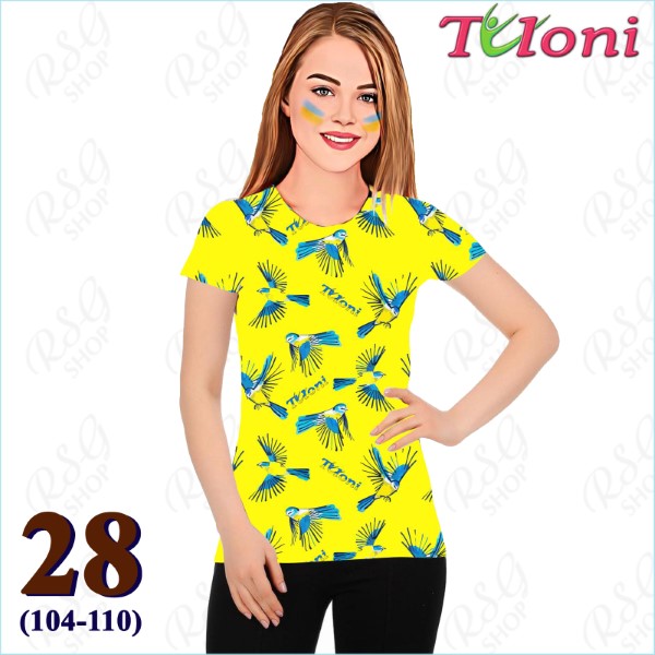 T-Shirt Tuloni mod. UA Des. 3 Gr. 28 col. Blue-Yellow Art. TSH02-UA03-28