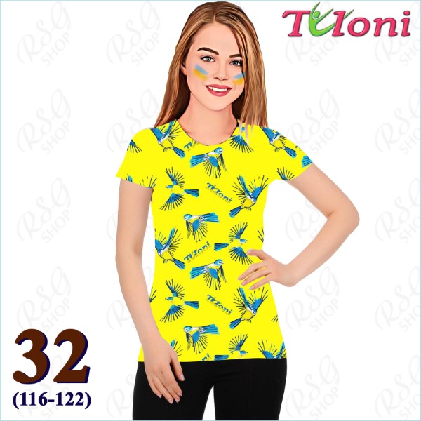 T-Shirt Tuloni mod. UA Des. 3 Gr. 32 col. Blue-Yellow Art. TSH02-UA03-32
