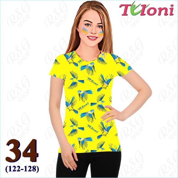 T-Shirt Tuloni mod. UA Des. 3 Gr. 34 col. Blue-Yellow Art. TSH02-UA03-34