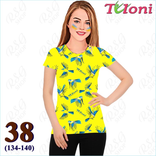 T-Shirt Tuloni mod. UA Des. 3 s. 38 col. Blue-Yellow Art. TSH02-UA03-38