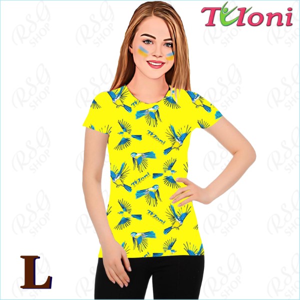 T-Shirt Tuloni mod. UA Des. 3 Gr. L col. Blue-Yellow Art. TSH02-UA03-L