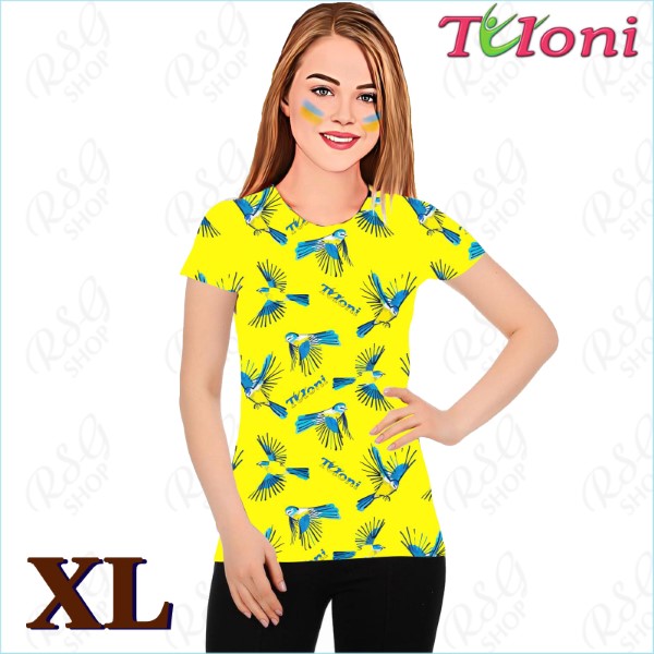 T-Shirt Tuloni mod. UA Des. 3 s. XL col. Blue-Yellow Art. TSH02-UA03-XL