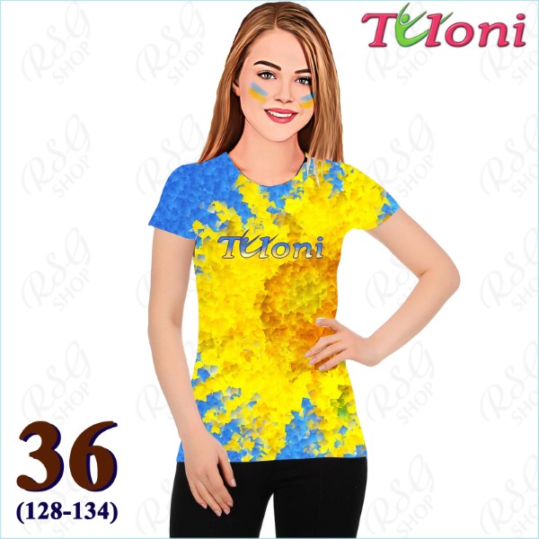 T-Shirt Tuloni mod. UA Des. 4 Gr. 36 col. Blue-Yellow Art. TSH02-UA04-36