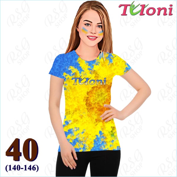 T-Shirt Tuloni mod. UA Des. 4 Gr. 40 col. Blue-Yellow Art. TSH02-UA04-40