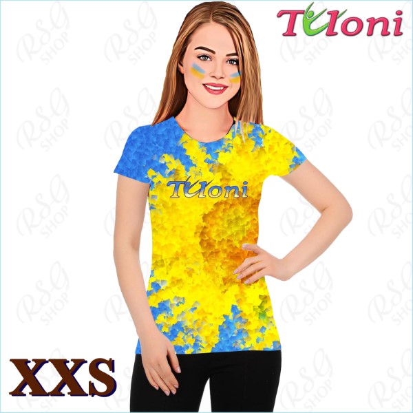 T-Shirt Tuloni mod. UA Des. 4 Gr. XXS col. Blue-Yellow Art. TSH02-UA04-XXS