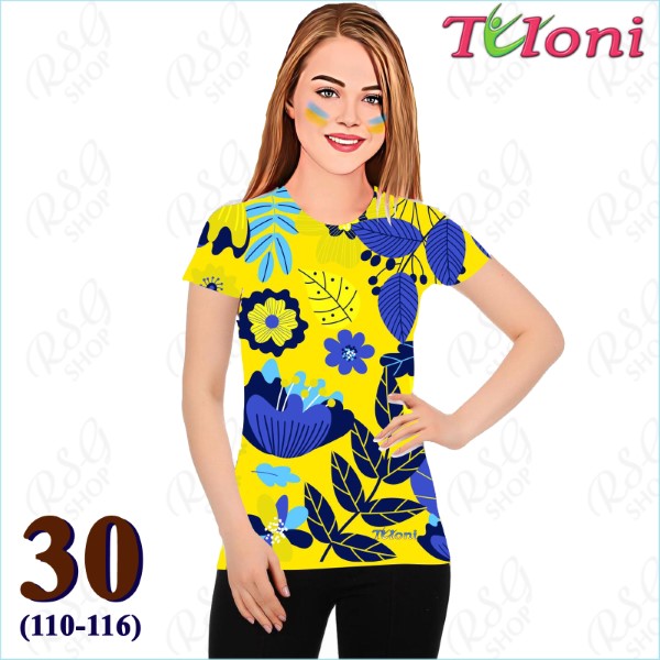 T-Shirt Tuloni mod. UA Des. 5 Gr. 30 col. Blue-Yellow Art. TSH02-UA05-30