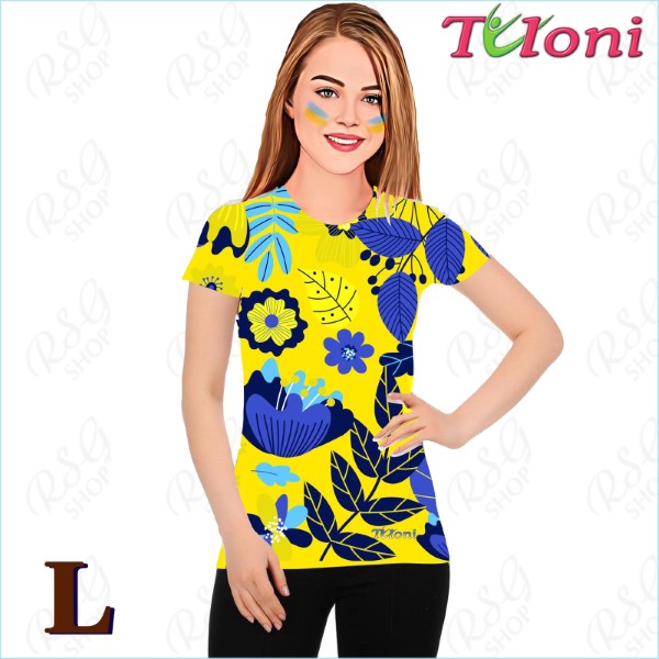 T-Shirt Tuloni mod. UA Des. 5 s. L col. Blue-Yellow Art. TSH02-UA05-L