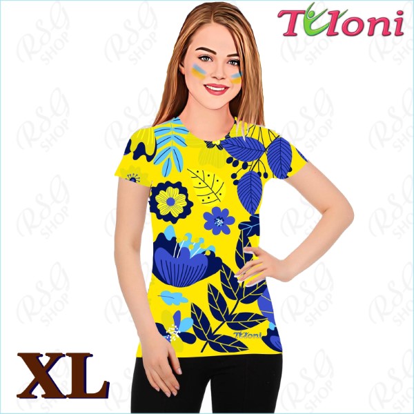 T-Shirt Tuloni mod. UA Des. 5 Gr. XL col. Blue-Yellow Art. TSH02-UA05-XL