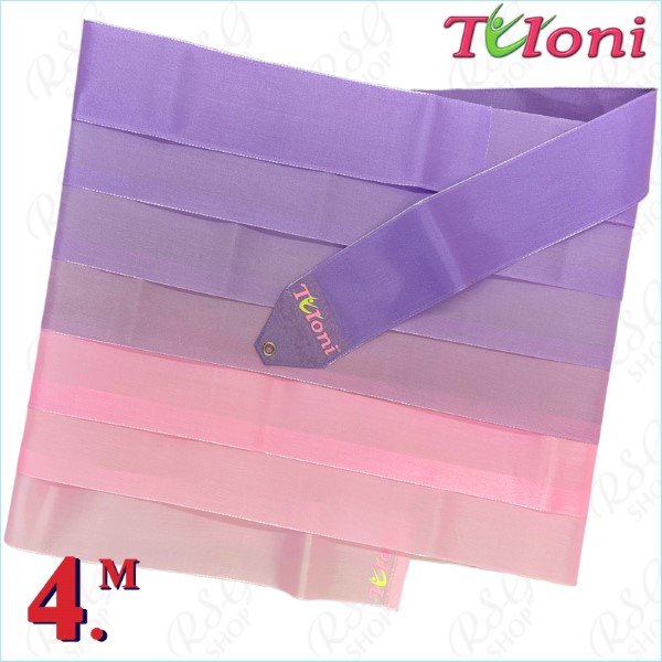 Mehrfarbiges Band Tuloni 4m Bi-col. Purple-Light Pink T1185.BI4-PPxLP