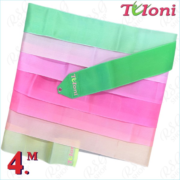 Многоцветная лента Tuloni 4m col. Green-Pink-Yellow T1237.GR4-GxPxY