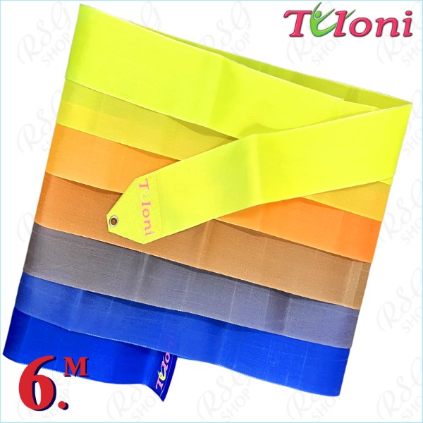 Multicolored ribbon Tuloni 6m col. Yellow-Orange-Blue T1237.GR6-YxOxBU