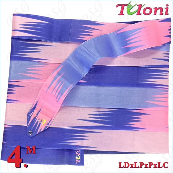 Лента Tuloni 4m mod. Zig-Zag col. Lavander-Lt.Pink-Pink-Lilac T1298.ZG4