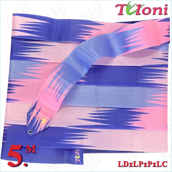 Лента Tuloni 5m mod. Zig-Zag col. Lavander-Lt.Pink-Pink-Lilac T1298.ZG5