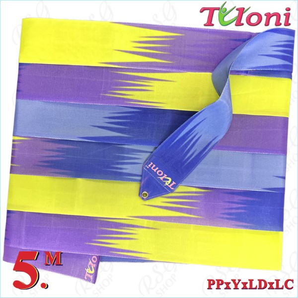 Band Tuloni 5m mod. Zig-Zag col. Purple-Yellow-Lavander-Lilac T1299.ZG5