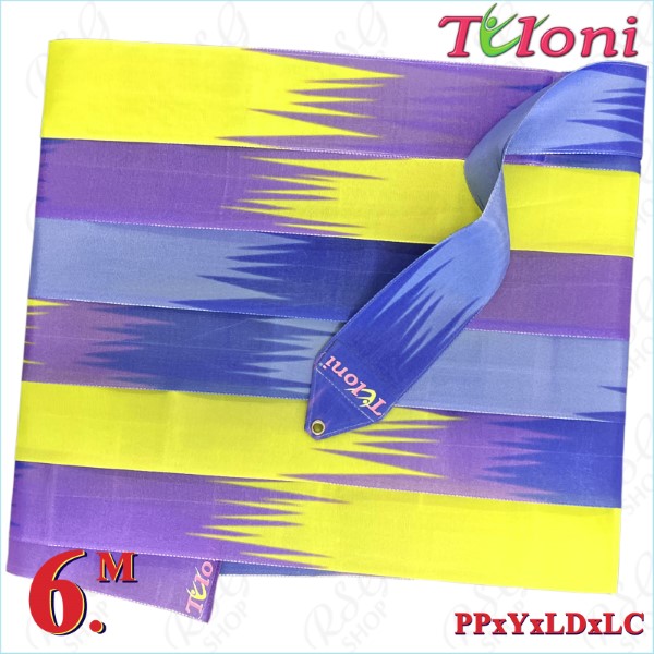 Band Tuloni 6m mod. Zig-Zag col. Purple-Yellow-Lavander-Lilac T1299.ZG6