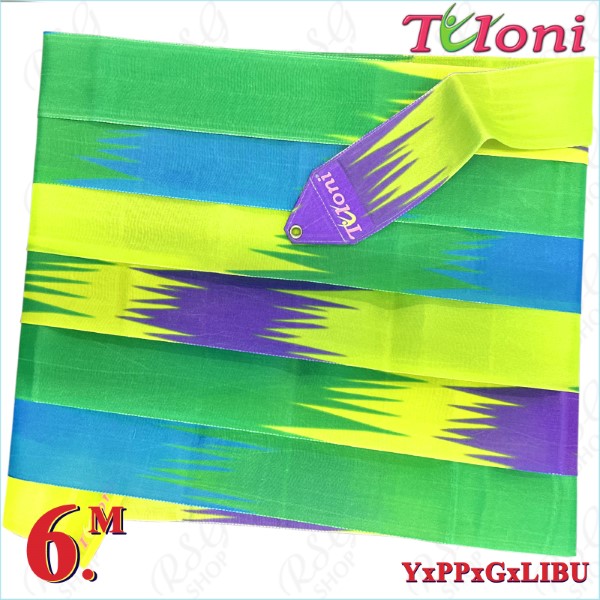 Лента Tuloni 6m mod. Zig-Zag col. Yellow-Purple-Green-Lt.Blue T1303.ZG6