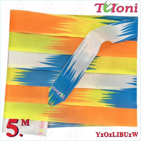 Лента Tuloni 5m mod. Zig-Zag col. Yellow-Orange-Lt.Blue-White T1307.ZG5