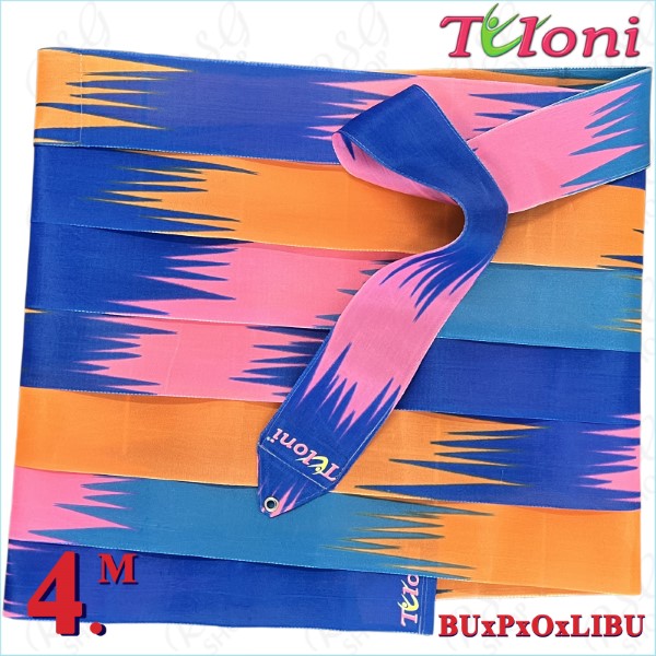 Band Tuloni 4m mod. Zig-Zag col. Blue-Pink-Orange-Lt.Blue T1311.ZG4